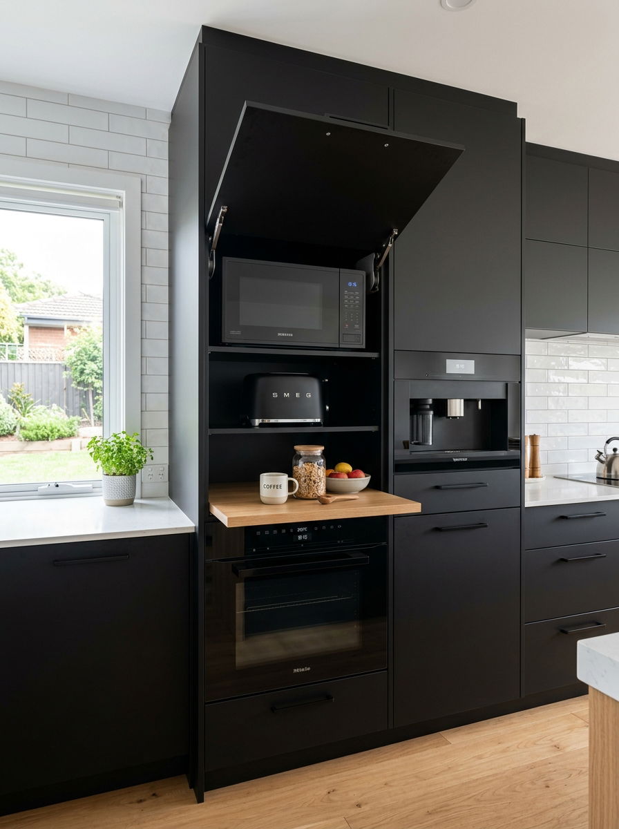 Built in microwave and toaster garage - 30 hidden toaster garage ideas aesthetic