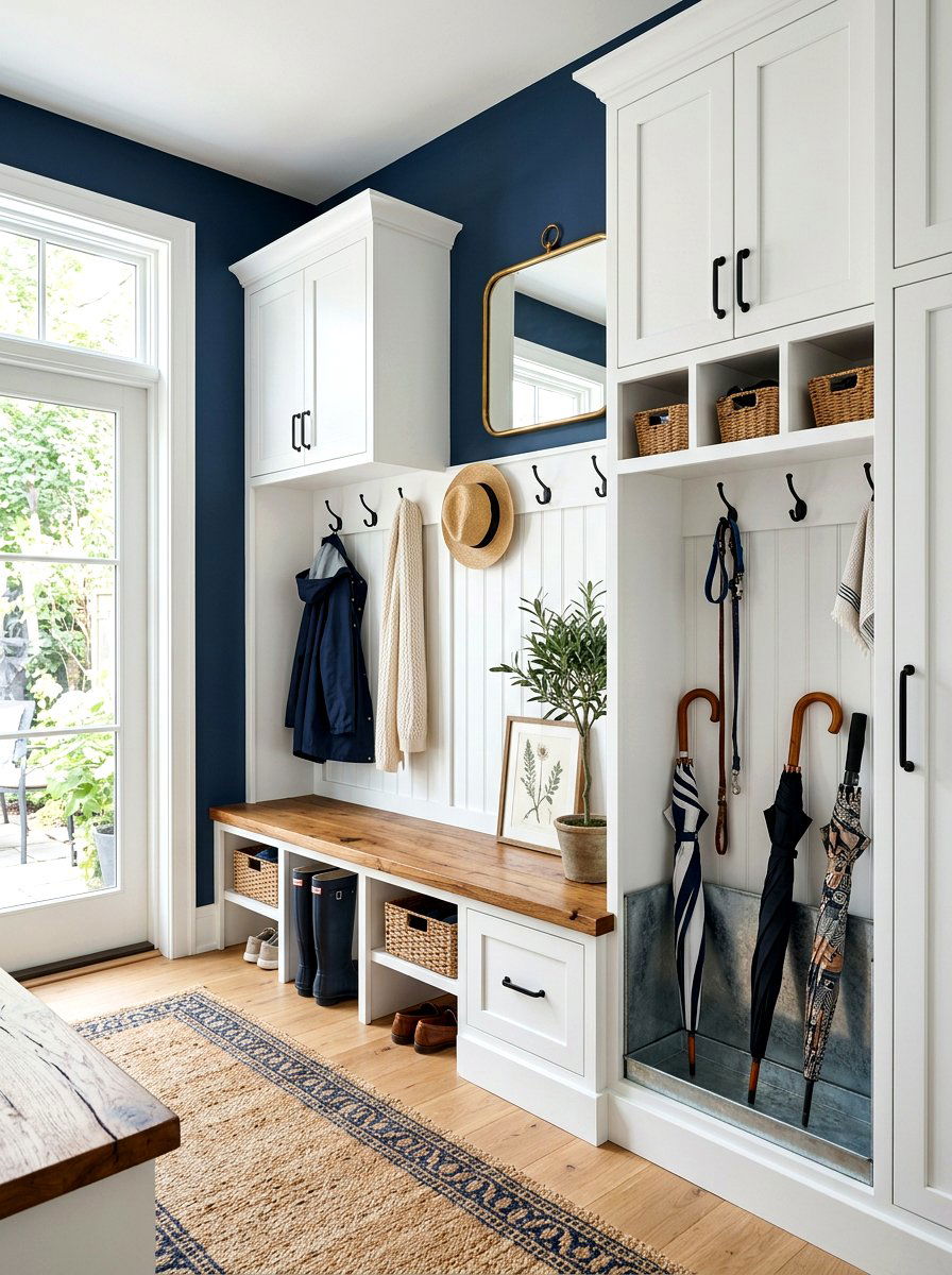 Built in mudroom umbrella storage - 30 umbrella cabinet ideas