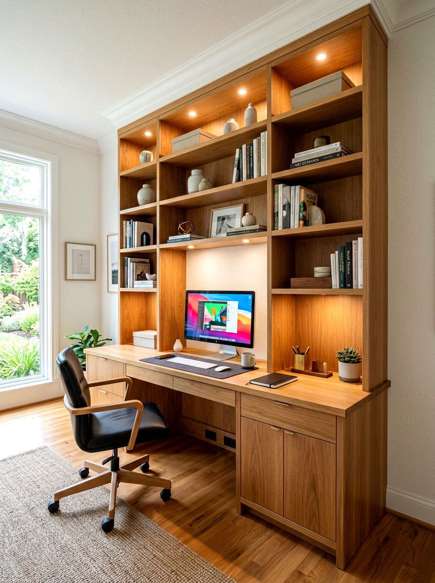 Built in office desk - 30 viral home office ideas