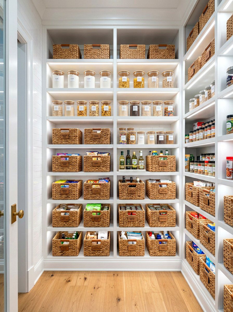 Built in pantry shelving - 30 open kitchen shelf ideas