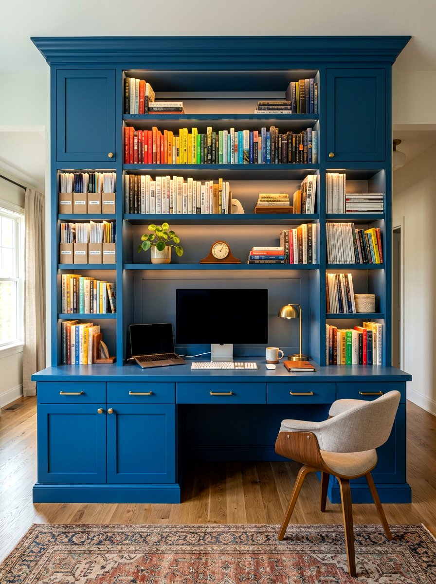 Built in shelving cloffice - 30 desk in closet ideas aesthetic