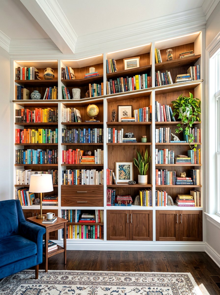 Built in wall shelf - 30 wall shelf decor ideas