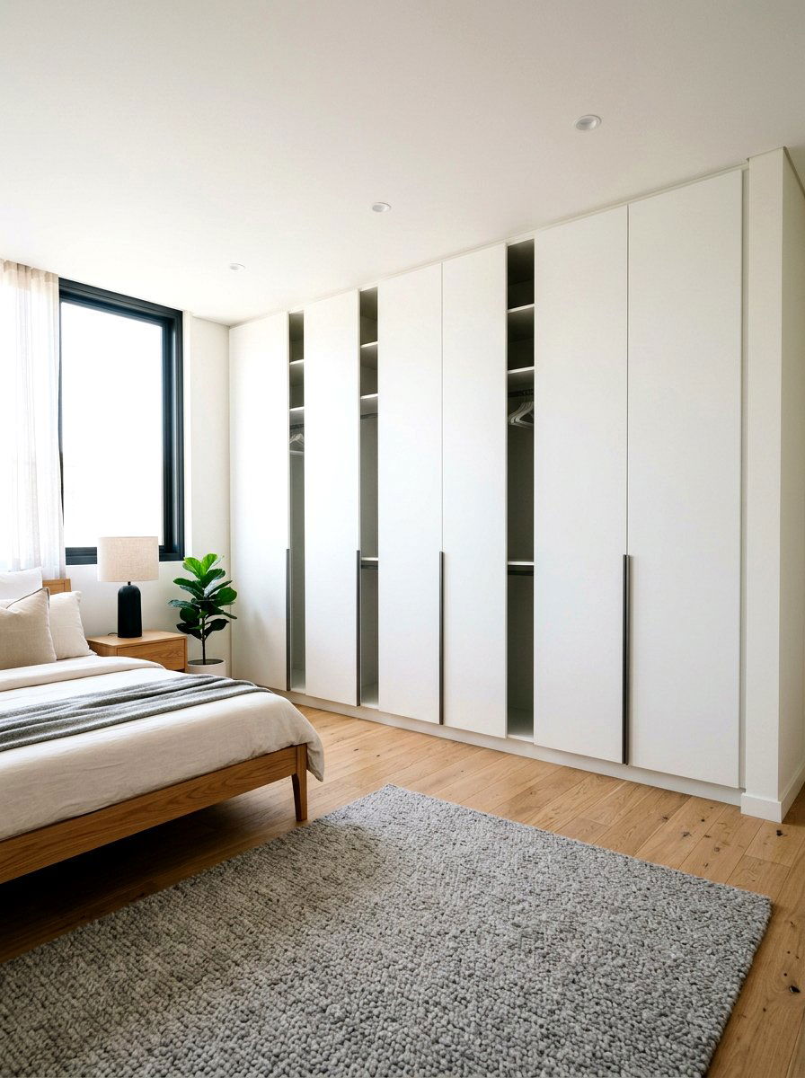 Built in wardrobe - 30 minimalist bedroom storage ideas
