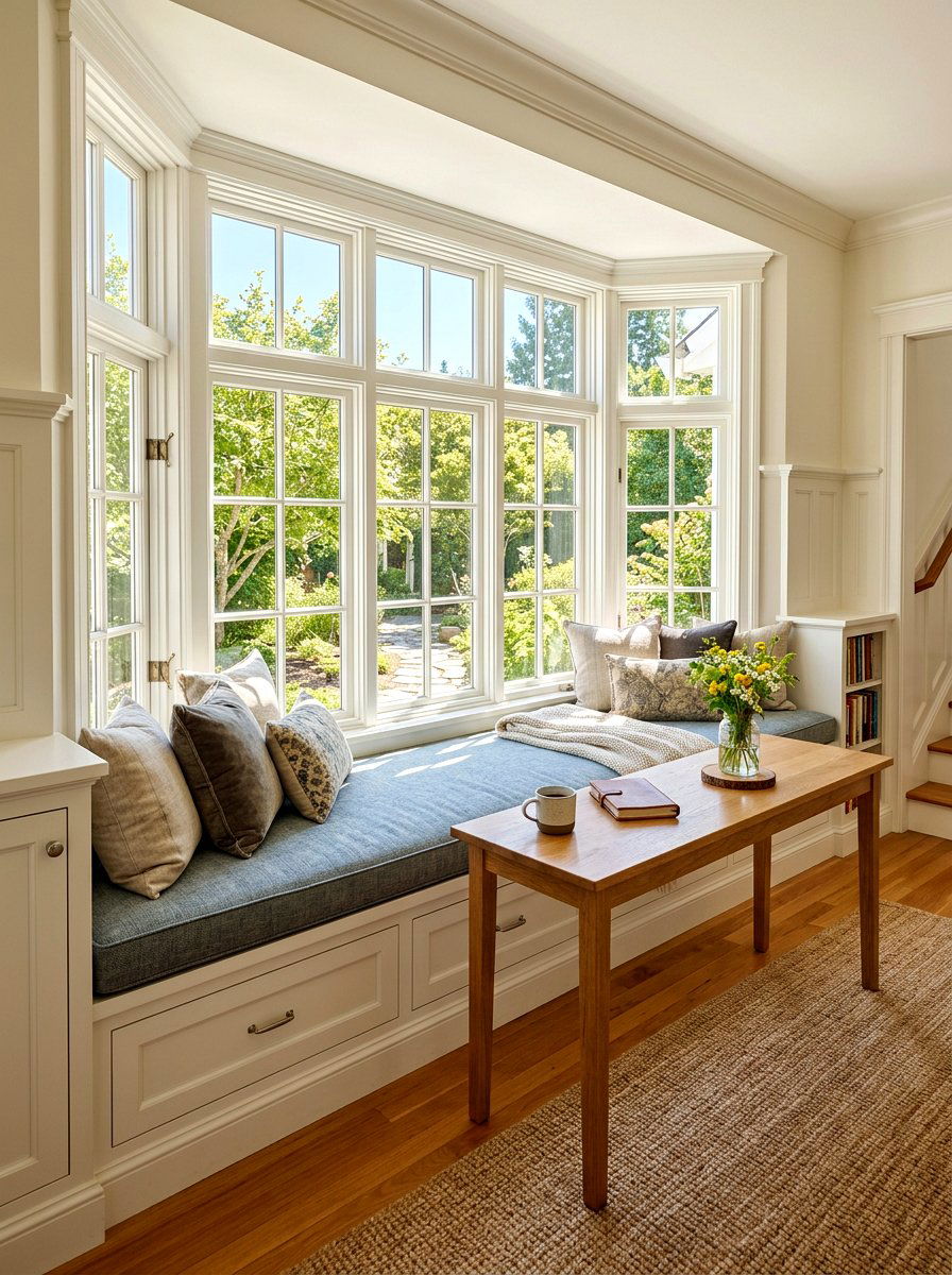 Built in window seat - 30 bright breakfast room ideas