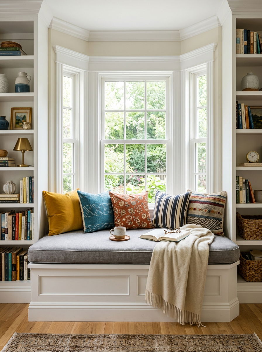 Built in window seat trim - 30 window trim ideas