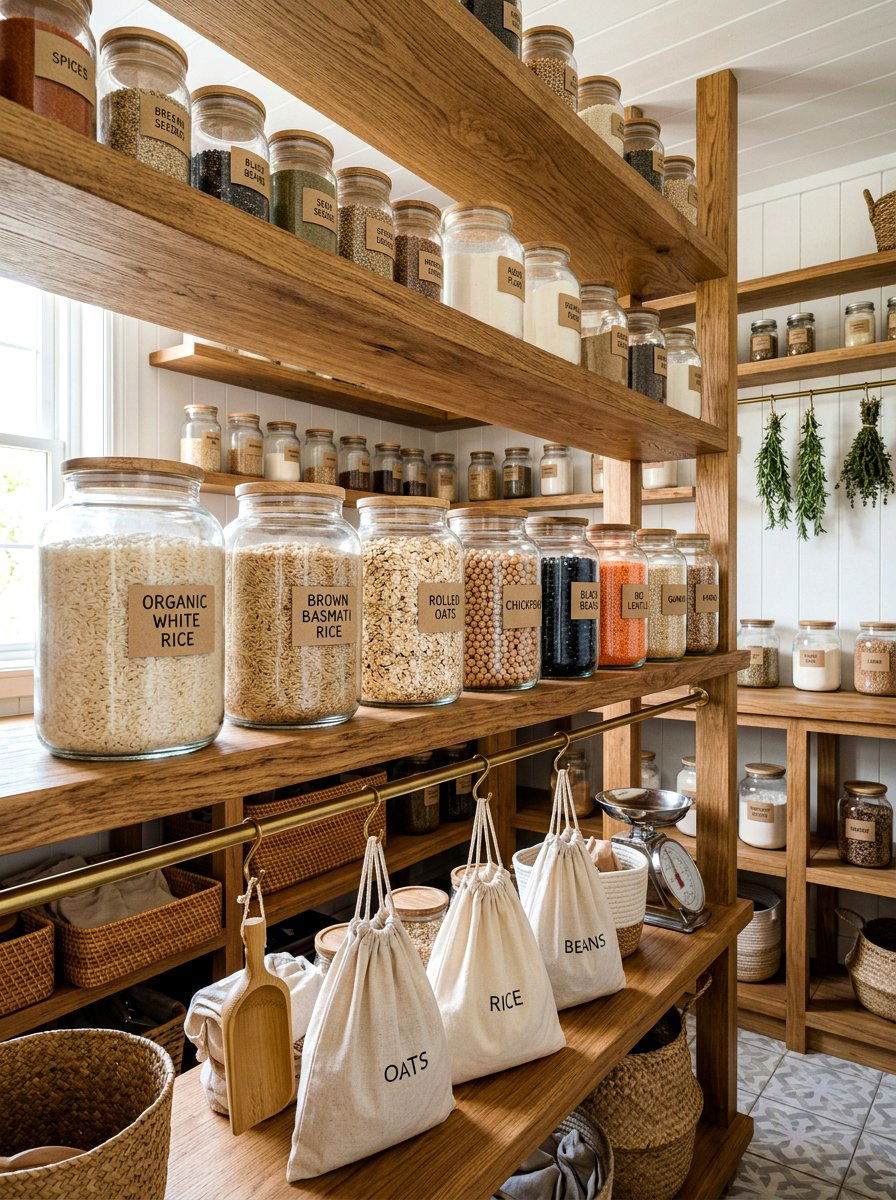 Bulk Food Jar - 30 glass jar pantry ideas