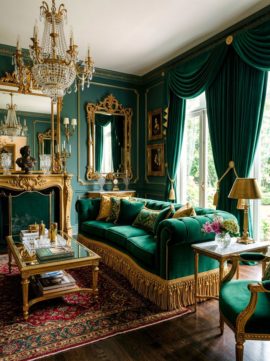 Bullion Fringe Sofa - 30 tailored skirted furniture ideas