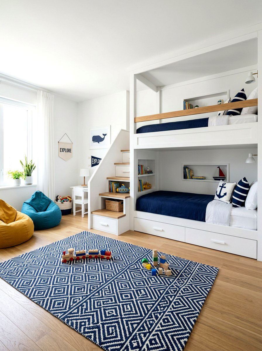 Bunk Bed Room - 30 Pinterest kids room ideas
