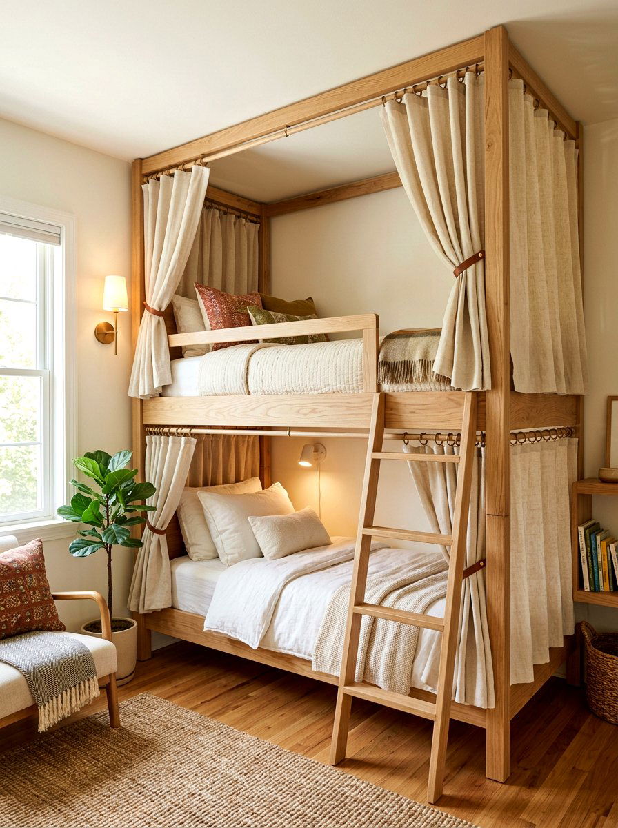 Bunk Bed With Curtains - 30 bunk bed ideas