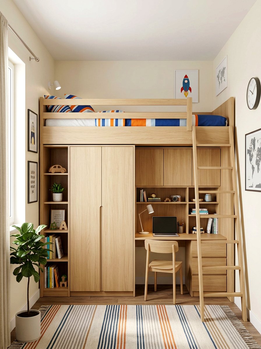 Bunk Bed With Wardrobe - 30 bunk bed ideas