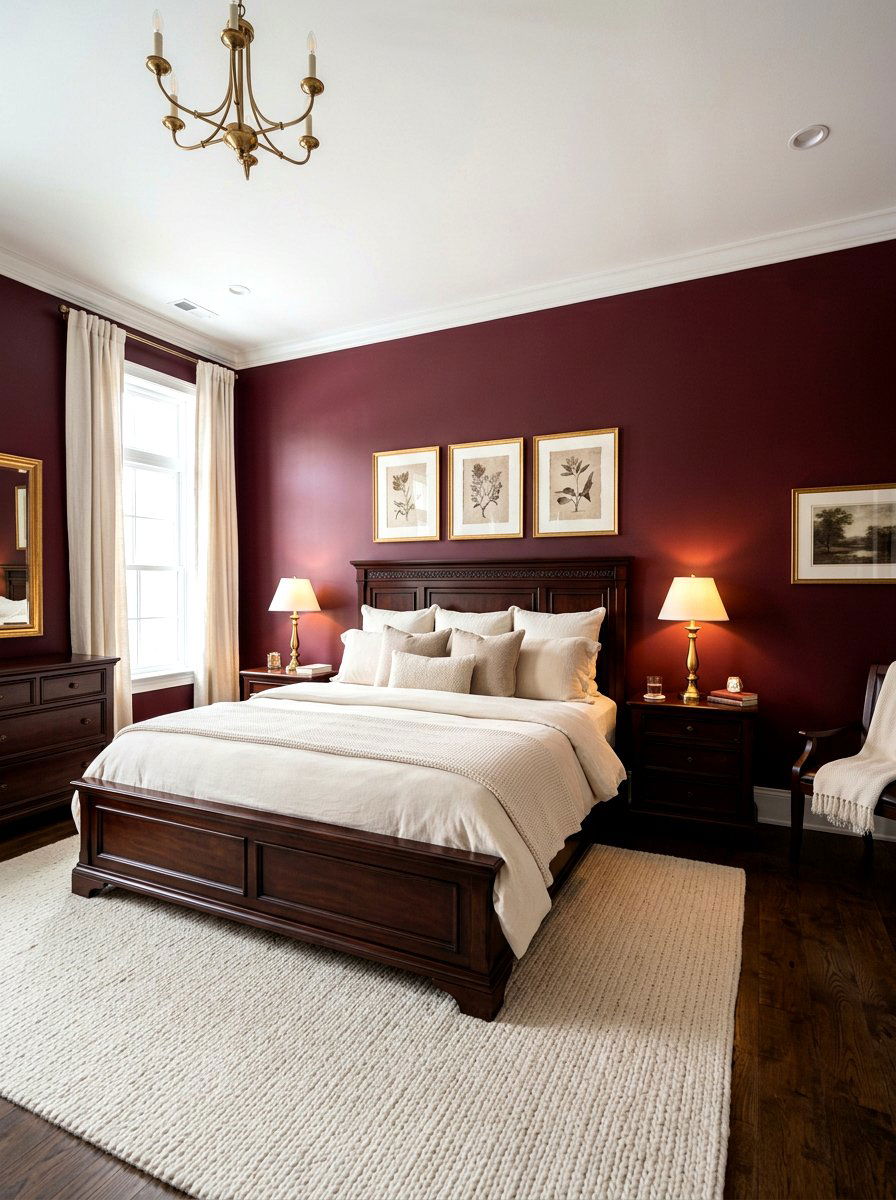 Burgundy Bedroom Walls - 30 moody bedroom ideas