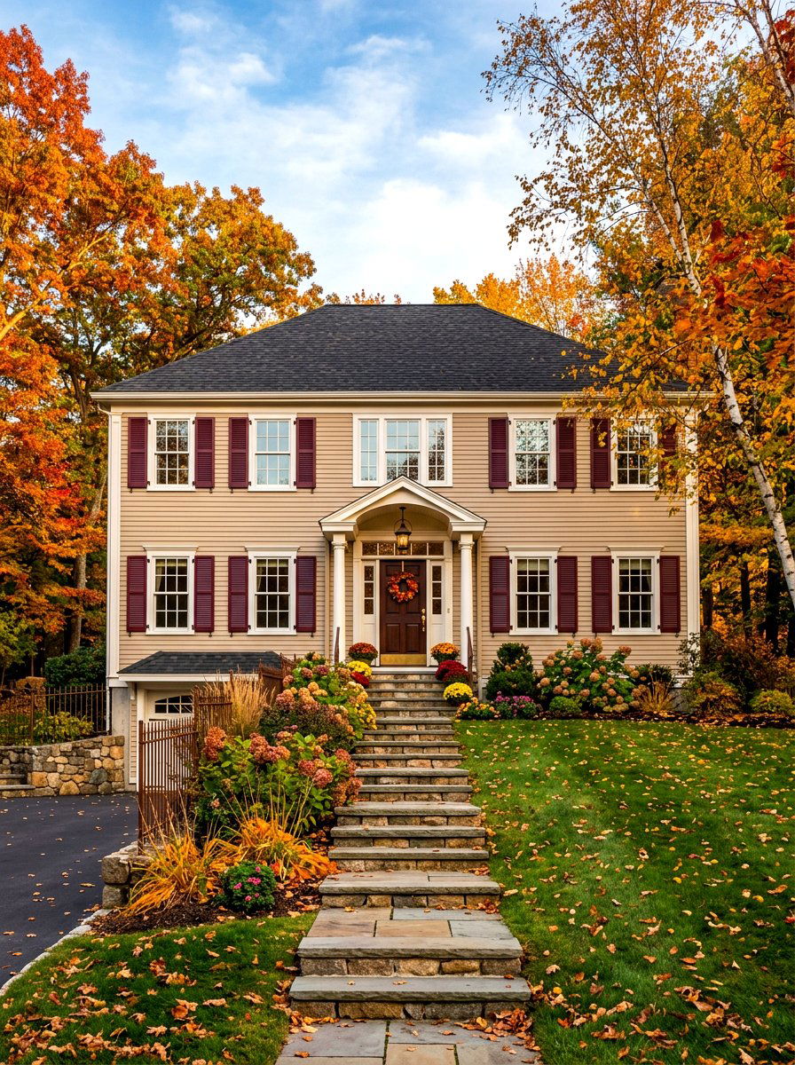 Burgundy Shutters - 30 shutters color ideas