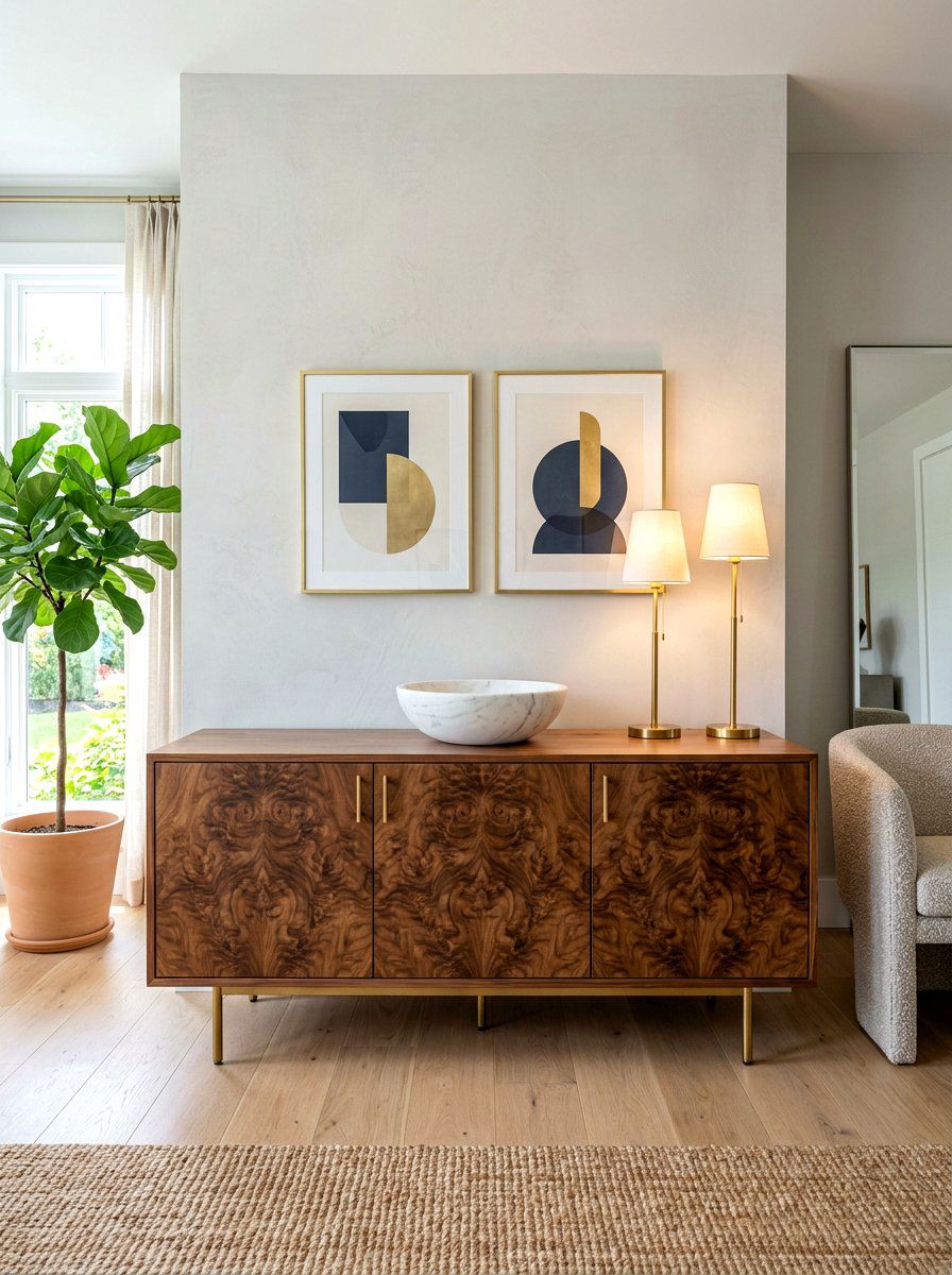 Burl Wood Sideboard - 30 dining buffet styling ideas