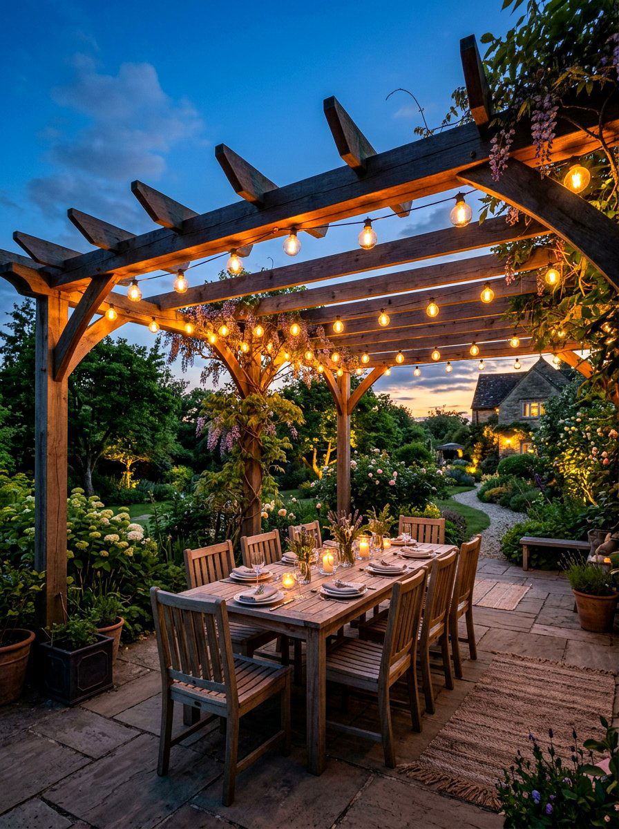 Burlap Pavilion Curtain - 30 pavilion drapery ideas