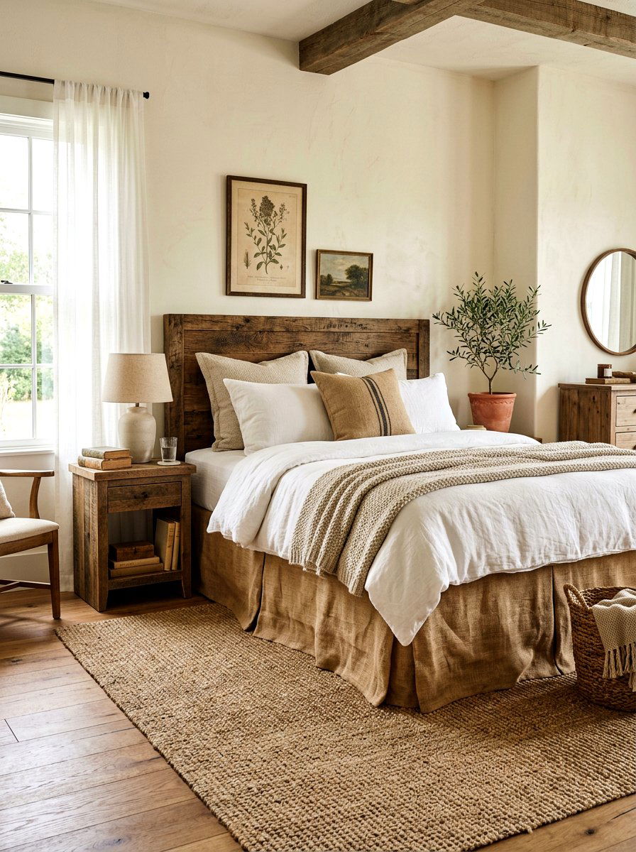 Burlap Skirted Bed - 30 skirted bed ideas