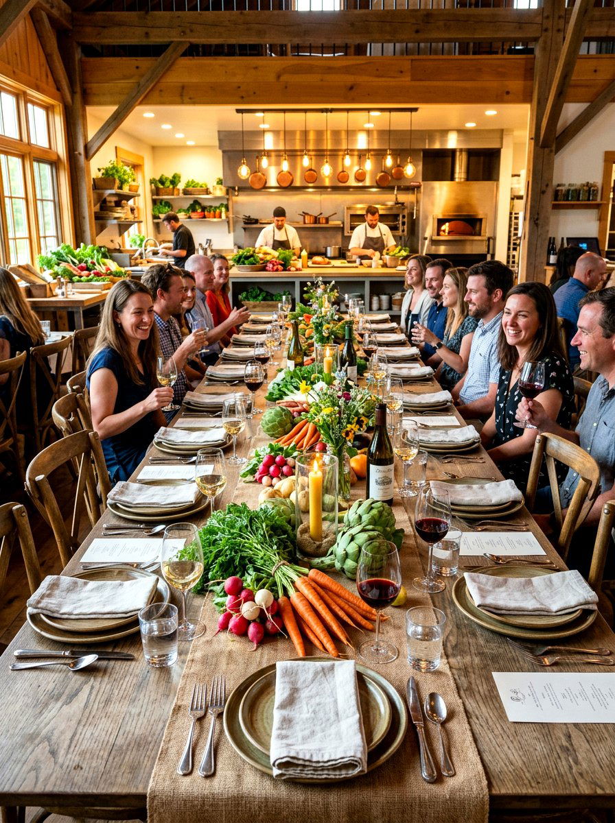 Burlap and Linen Vegetable Market - 30 fruit market tablescape ideas
