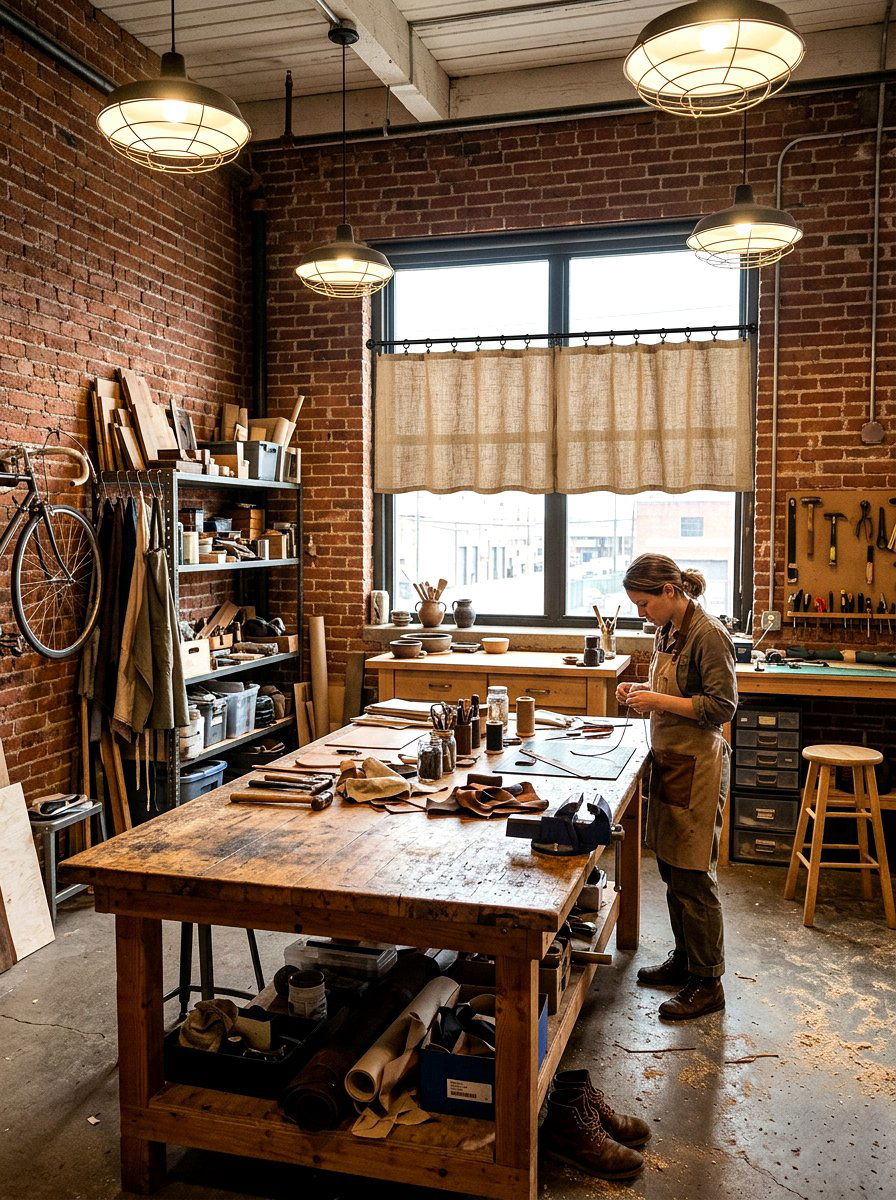 Burlap cafe curtain - 30 cafe curtain ideas