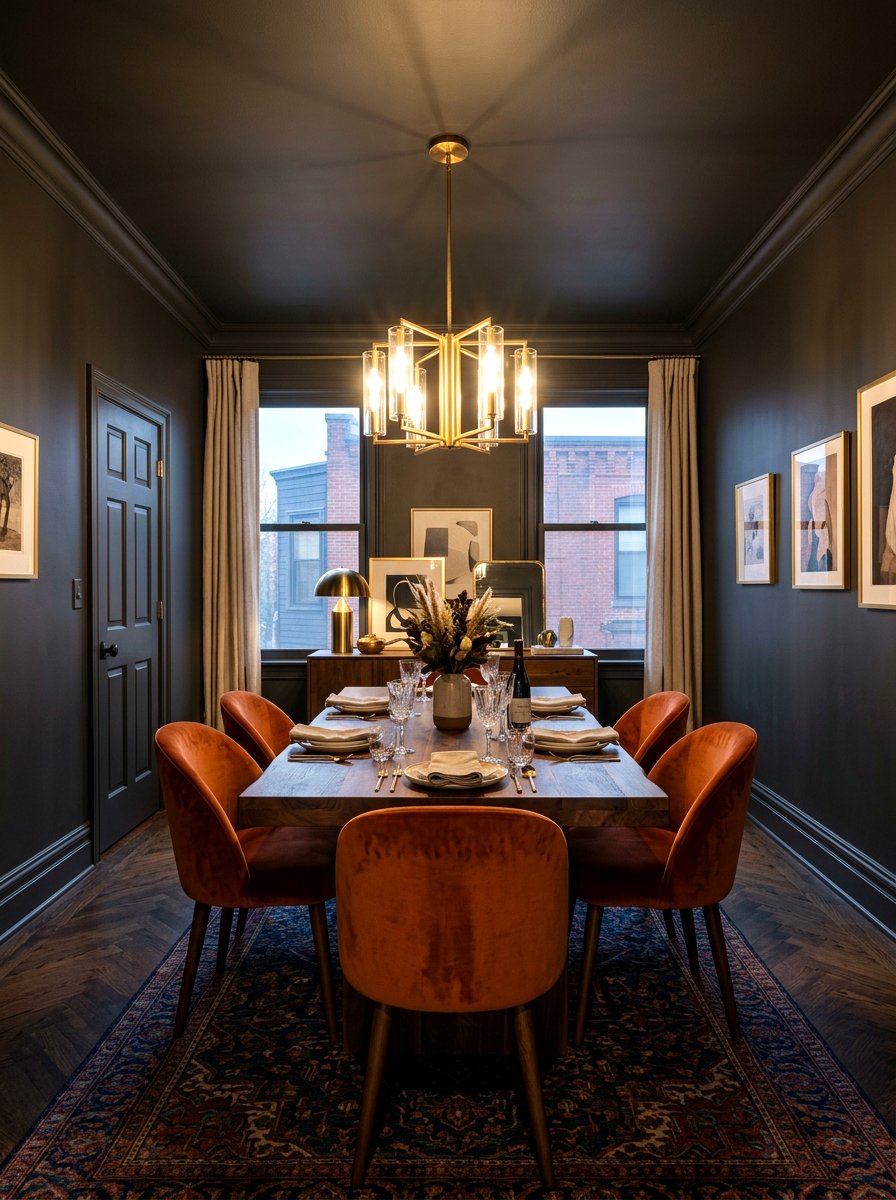Burnt Charcoal Paint - 30 dark moody wall ideas