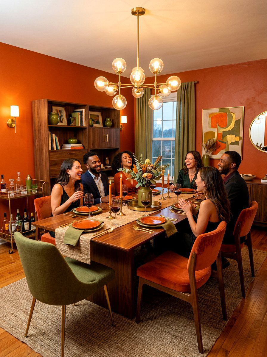 Burnt Orange Dining Room - 30 dining room color ideas