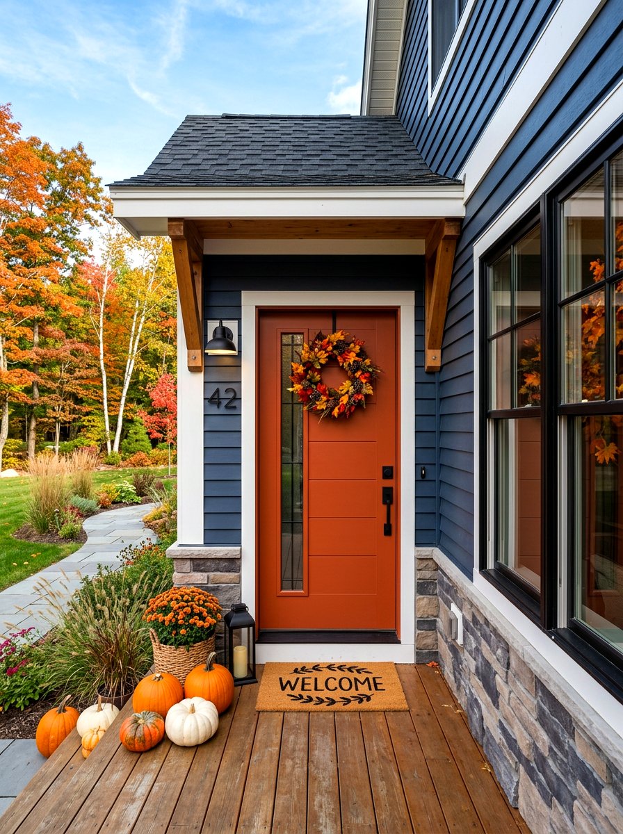 Burnt Orange Front Door - 30 front door paint color ideas