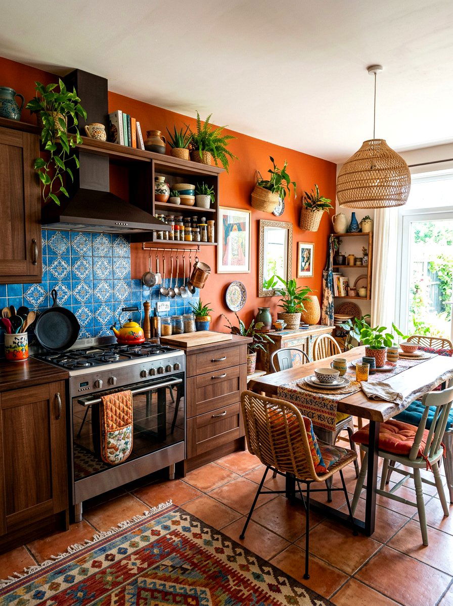 Burnt Orange Kitchen Wall - 30 kitchen wall color ideas