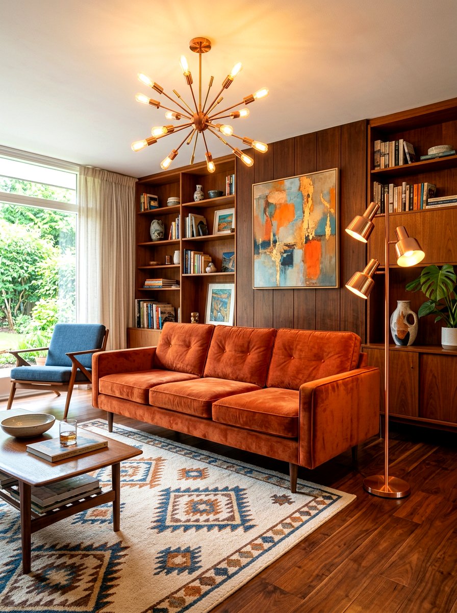 Burnt Orange Velvet Sofa - 30 velvet sofa ideas