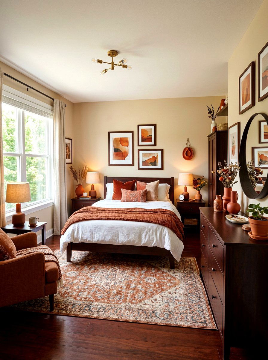 Burnt Sienna Bedroom Decor - 30 all brown bedroom ideas