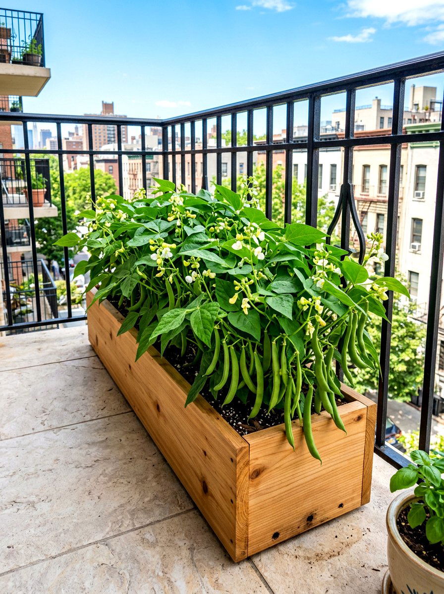 Bush Bean Planter - 30 vegetable container garden ideas
