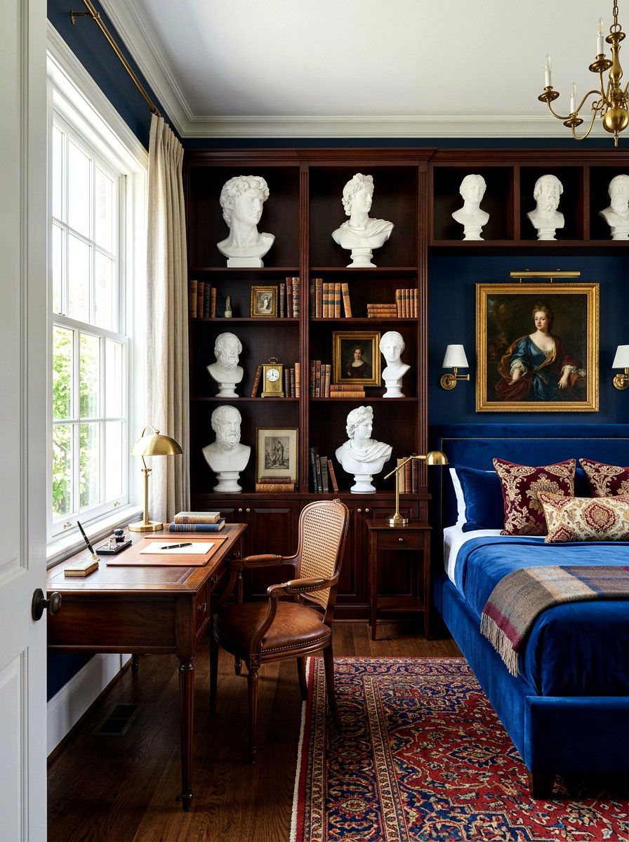 Bust Statue Decor - 30 dark academia bedroom ideas