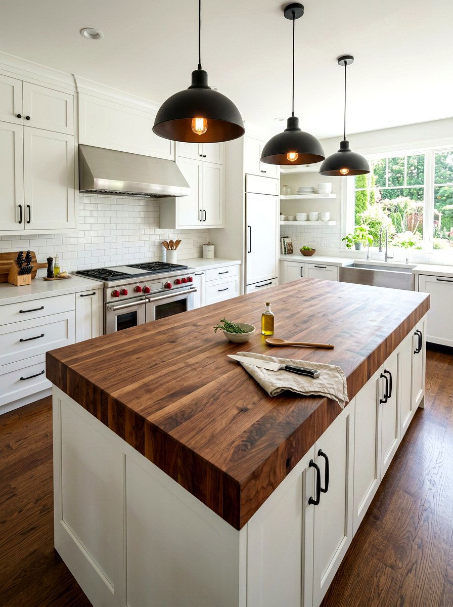 Butcher Block Countertop - 30 social media kitchen ideas