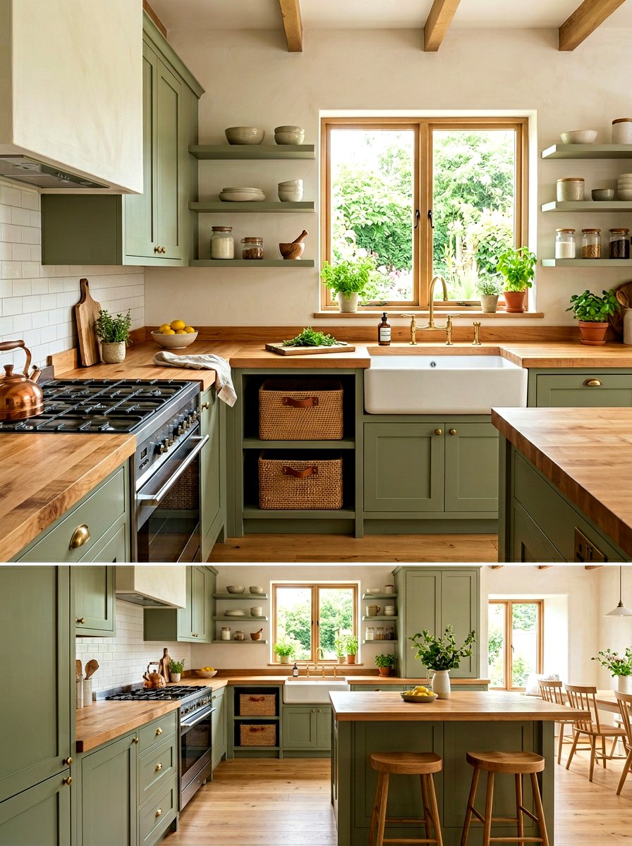 Butcher Block Countertop Kitchen - 30 rustic kitchen ideas
