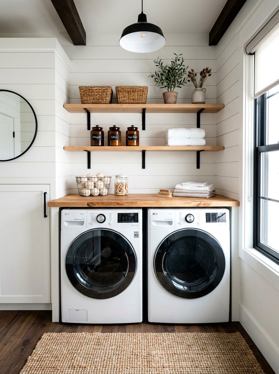 Butcher Block Countertop Laundry - 30 narrow laundry room ideas
