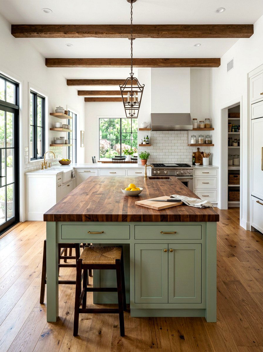 Butcher Block Countertops - 30 retro kitchen ideas