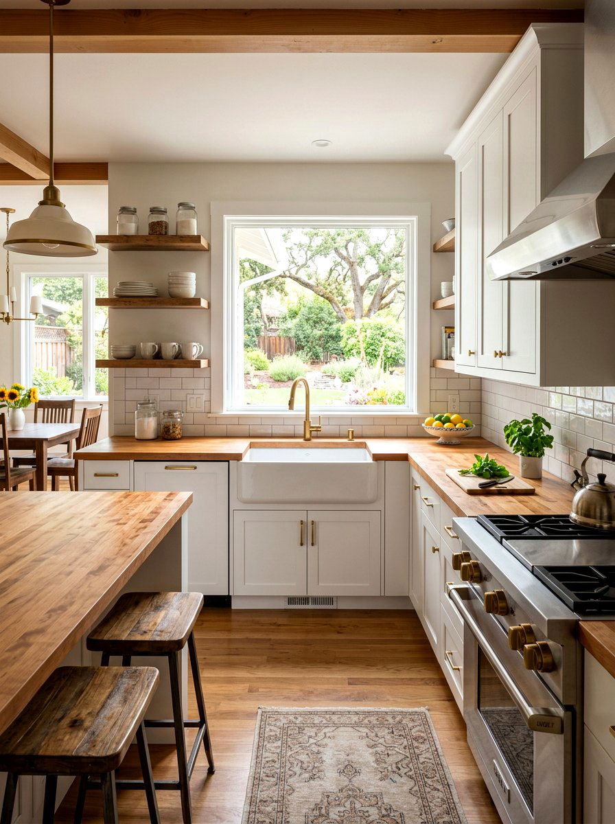 Butcher Block Countertops - 30 scandi kitchen ideas