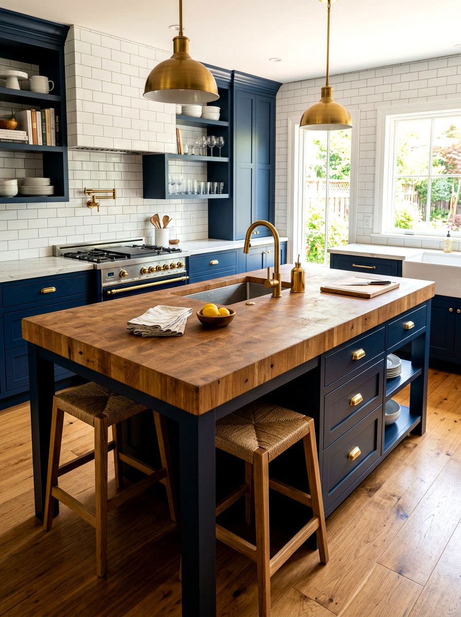 Butcher Block Island - 30 bistro kitchen ideas