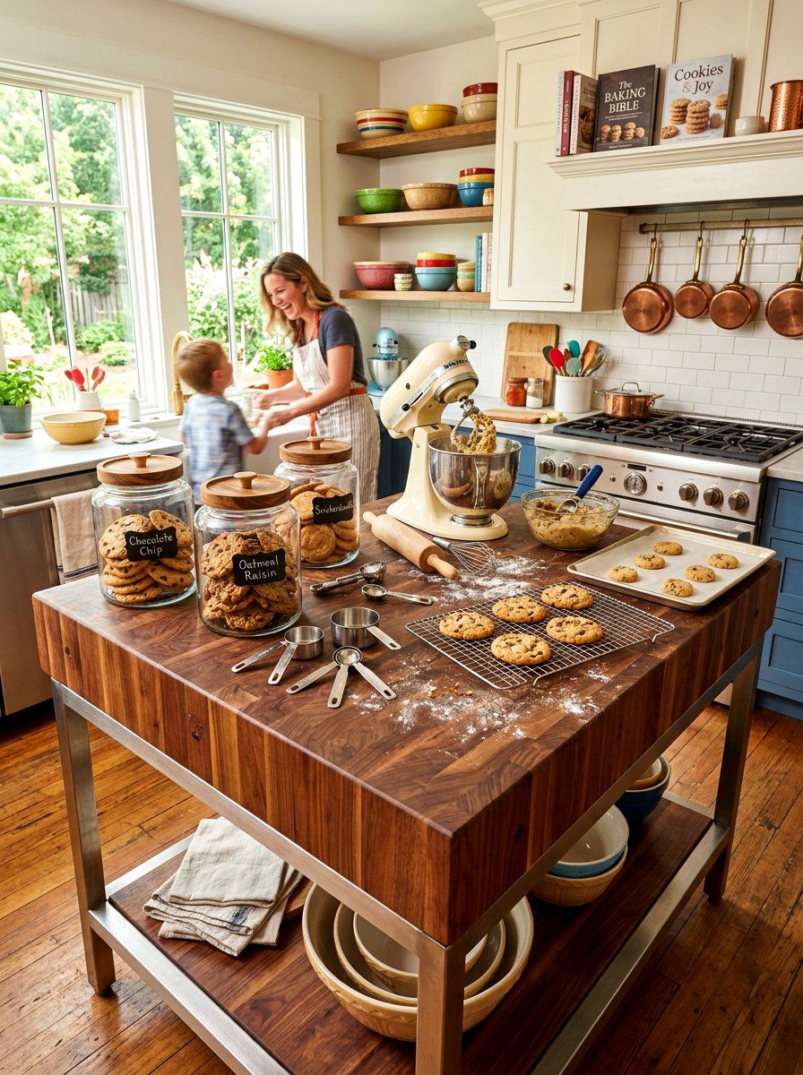 Butcher Block Island - 30 cookie station ideas