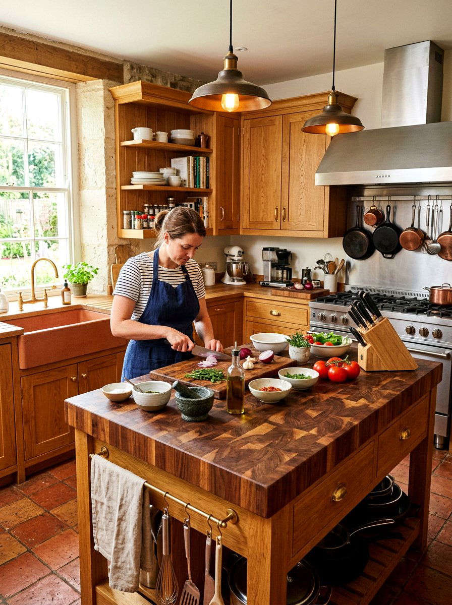Butcher Block Kitchen - 30 old world kitchen ideas