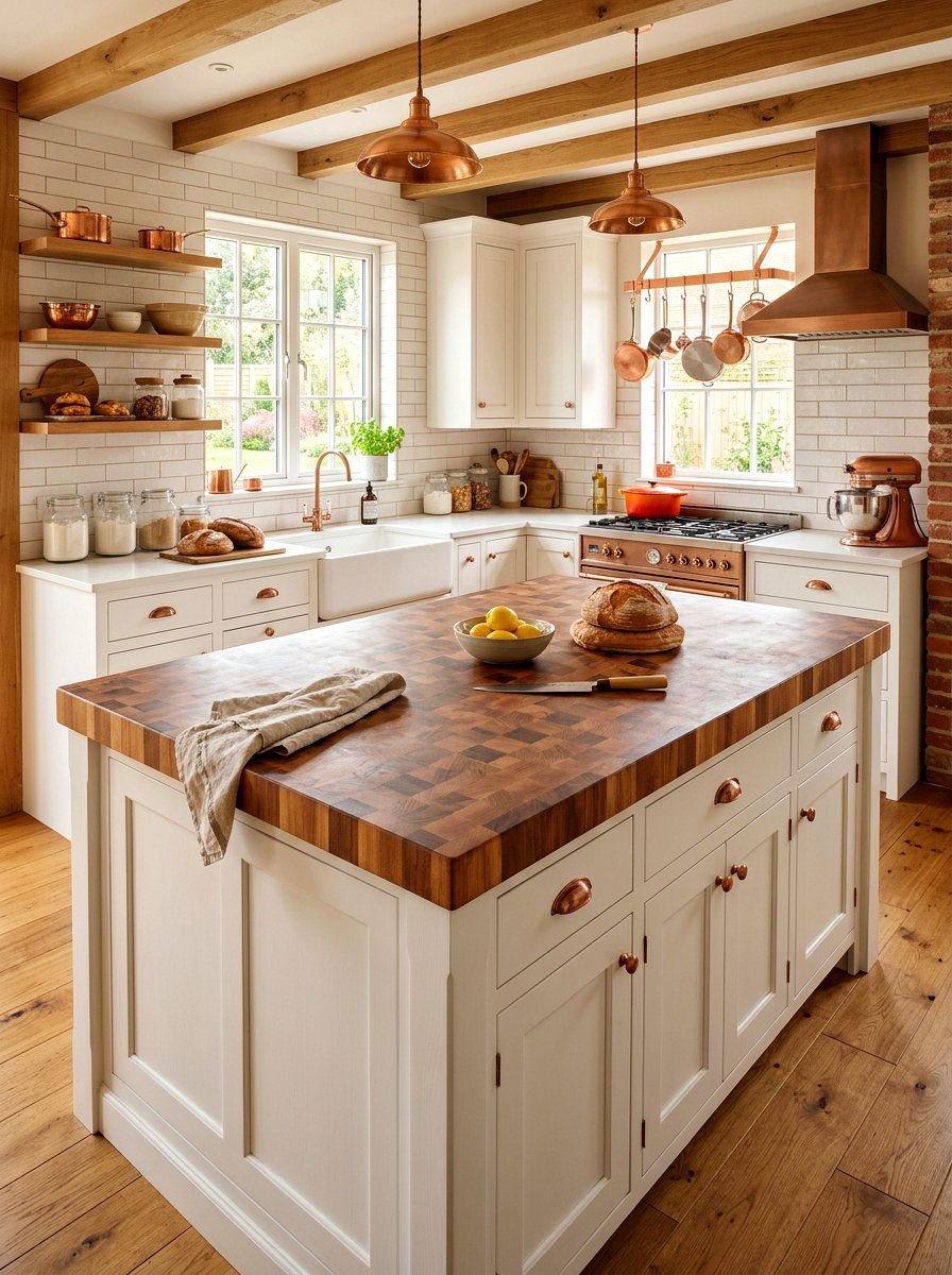 Butcher Block Kitchen - 30 bakery style kitchen ideas