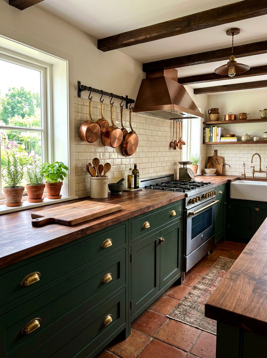 Butcher Block Kitchen Brass Hardware - 30 brass kitchen hardware ideas