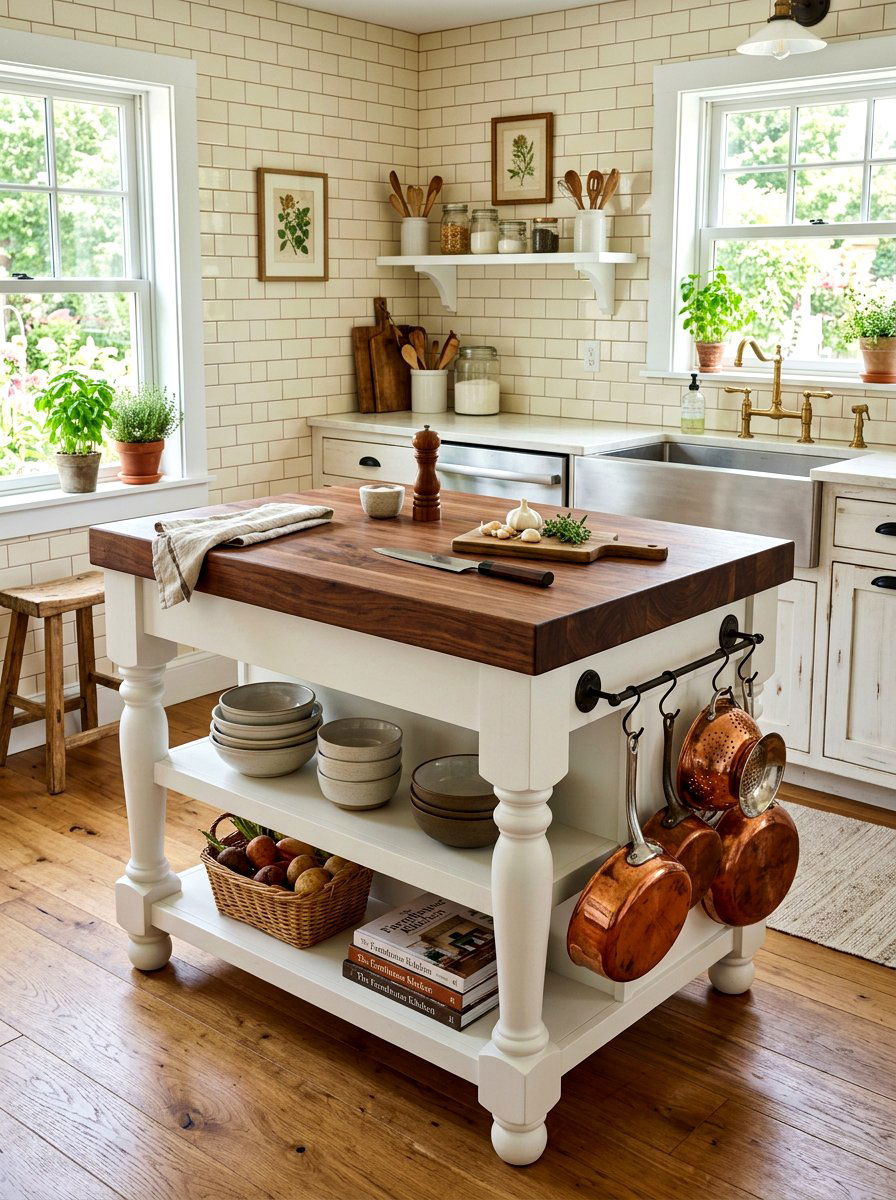 Butcher Block Kitchen Island Prep - 30 small island kitchen ideas