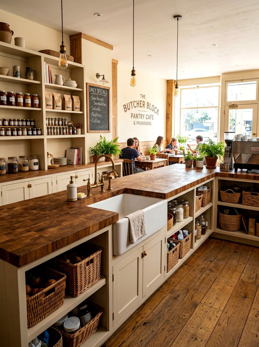 Butcher Block Pantry Cafe - 30 walk in pantry cafe ideas