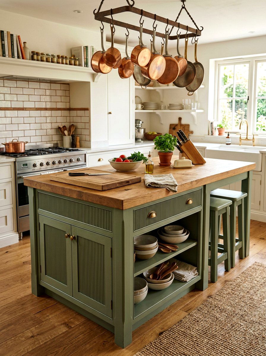 Butcher Block Reeded Kitchen Island - 30 reeded kitchen island ideas