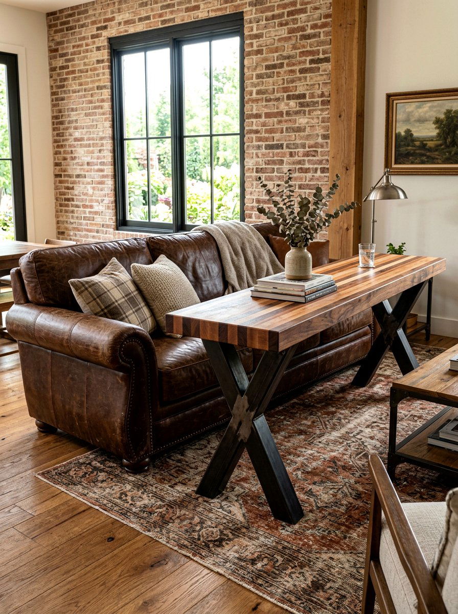 Butcher Block Sofa Table - 30 sofa table ideas