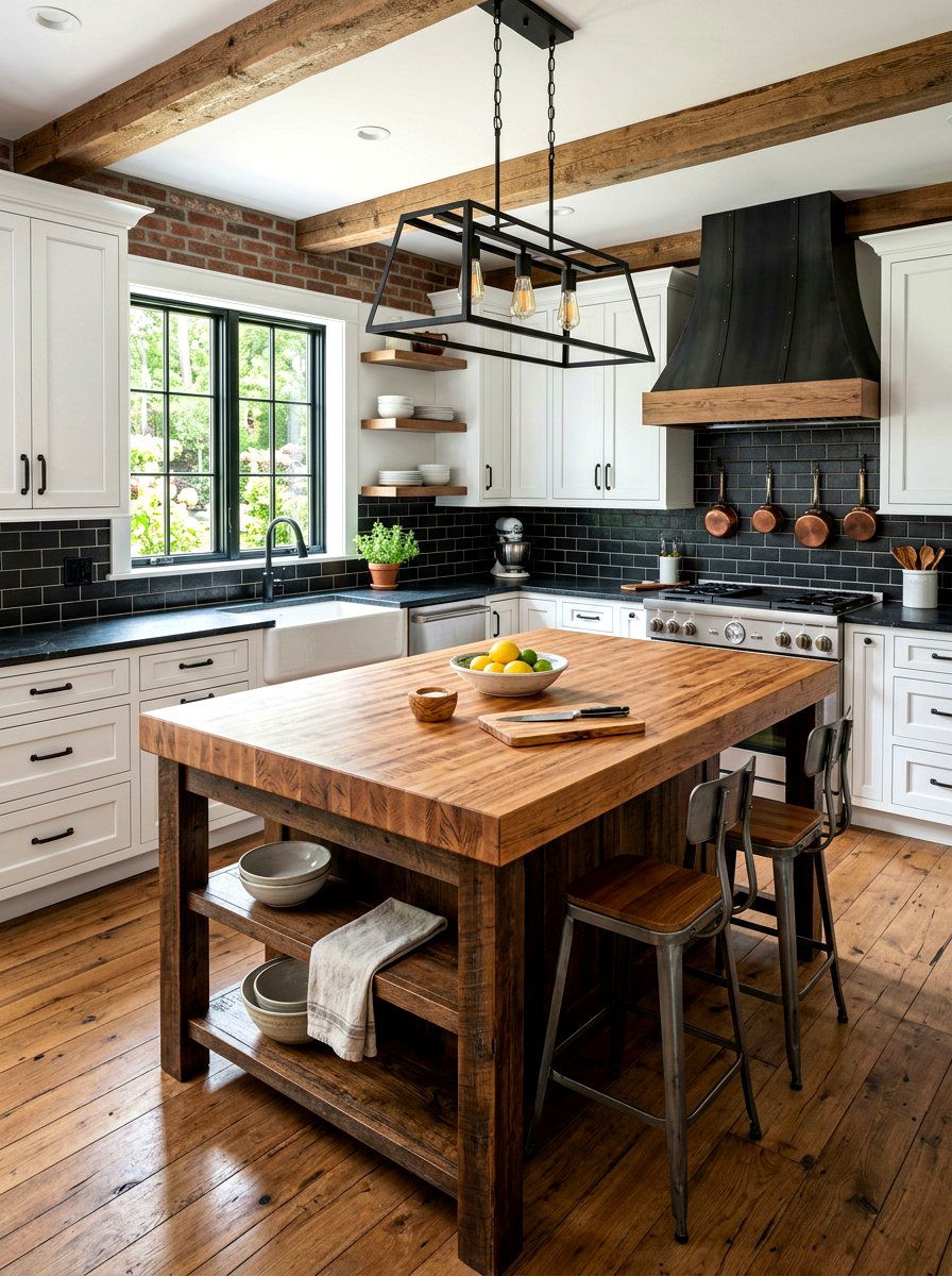 Butcher Block Surface - 30 eclectic kitchen ideas