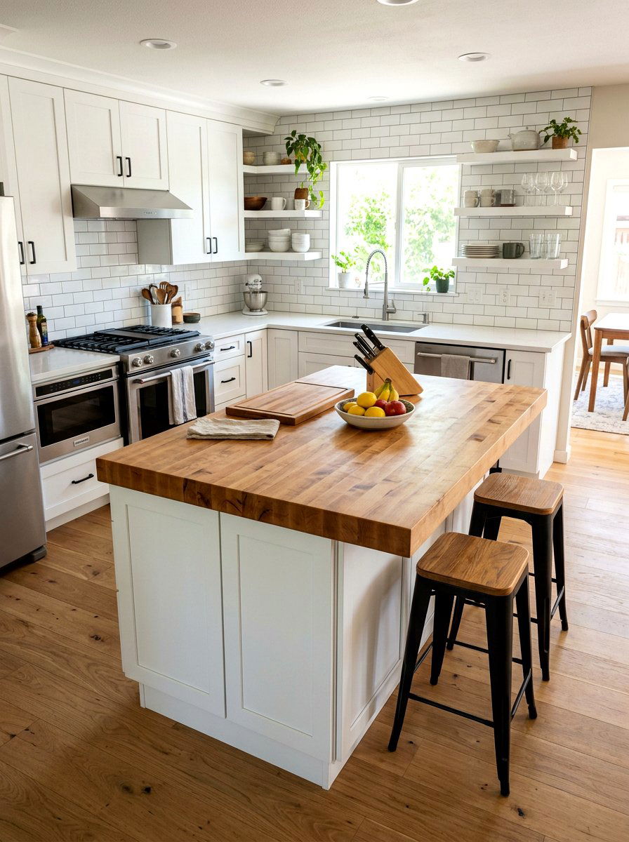 Butcher block kitchen countertops - 30 French country kitchen ideas