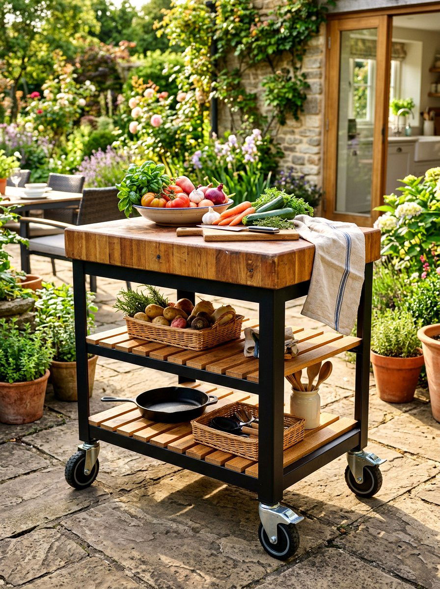 Butcher block kitchen trolley - 30 freestanding furniture kitchen ideas