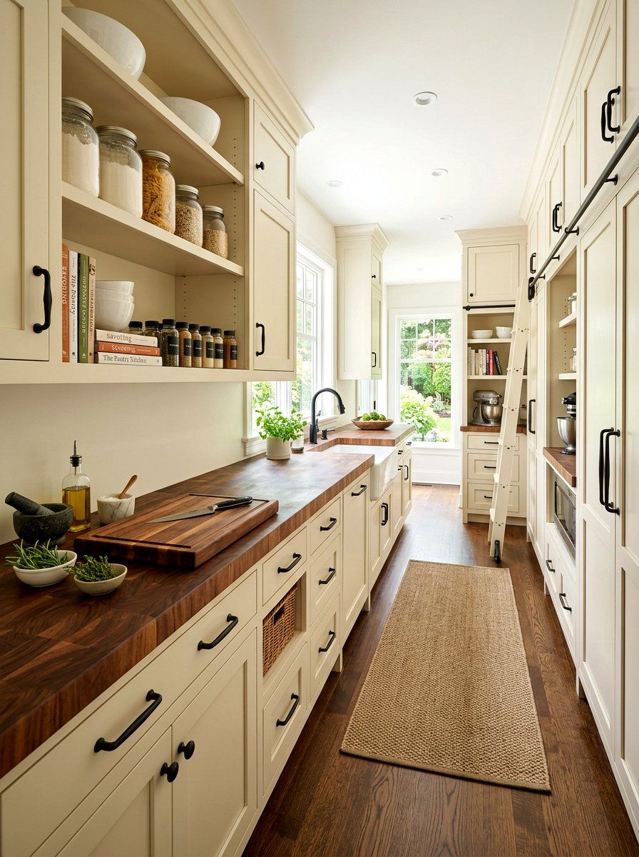 Butcher block pantry - 30 butler pantry ideas