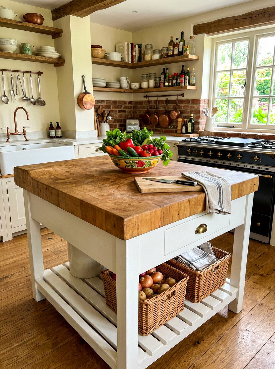 Butcher block top kitchen dresser island - 30 dresser in kitchen ideas