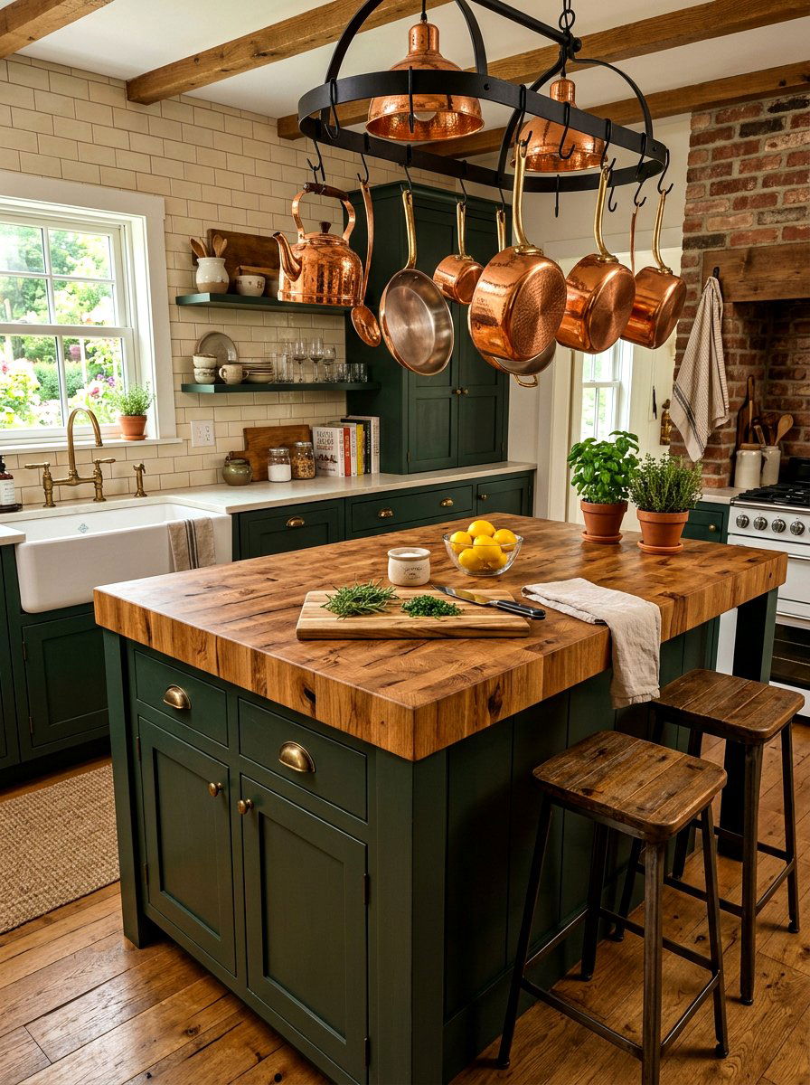 Butcher block wood kitchen island - 30 statement island kitchen ideas