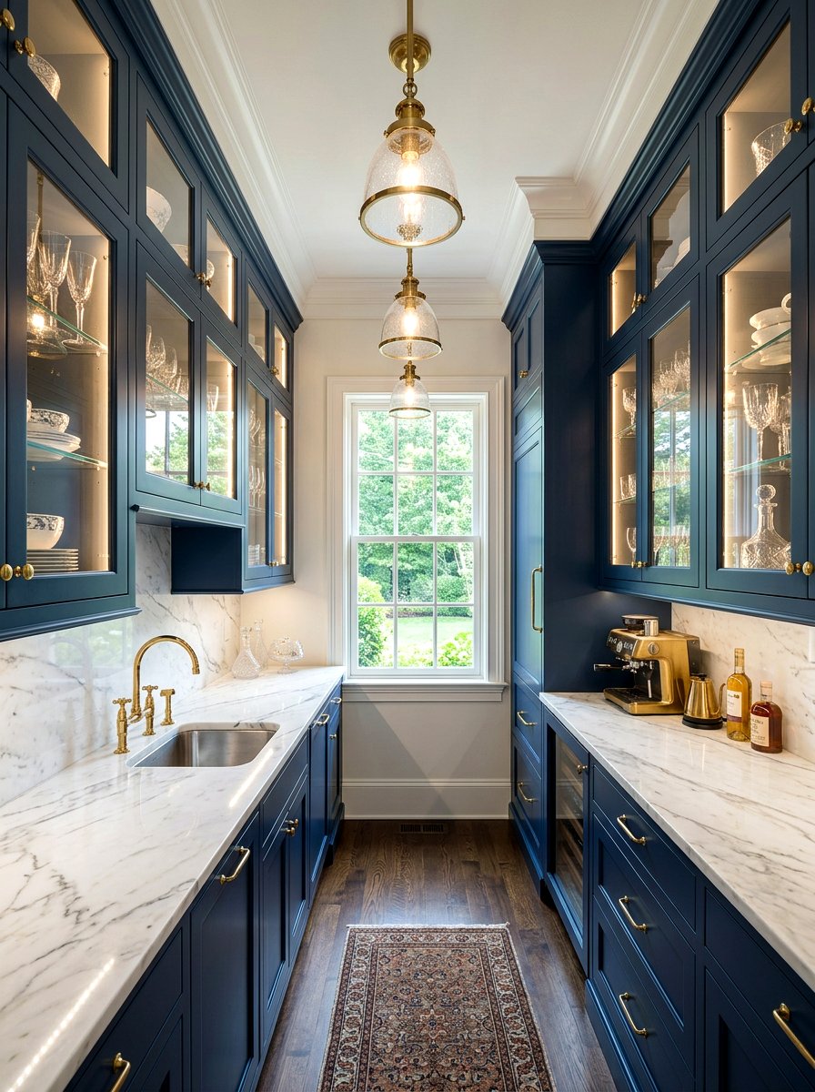 Butler Pantry - 30 English pantry kitchen ideas